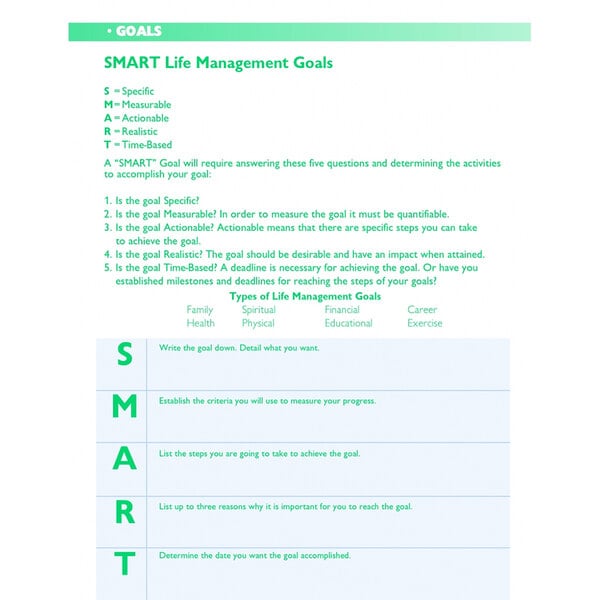 A white and green House of Doolittle weekly/monthly planner cover with text.