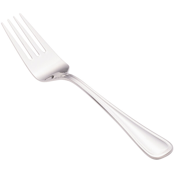A close-up of a Walco stainless steel cold meat fork with a silver handle.