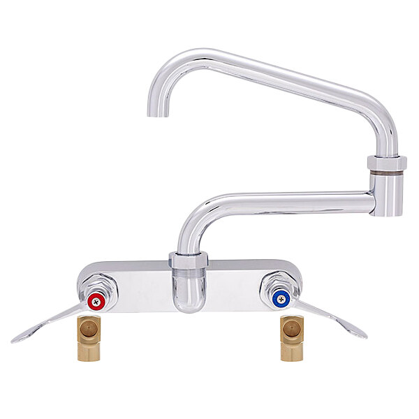 Fisher 51195 Backsplash Mounted Stainless Steel Faucet with 8" Centers