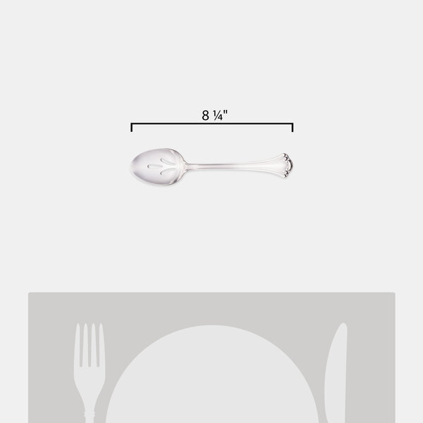 A Walco stainless steel serving spoon with a measuring tape of the bowl.