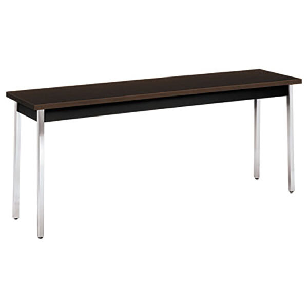 Hon Utm1872mopch 18 X 72 Mocha Black Utility Table 29 Height