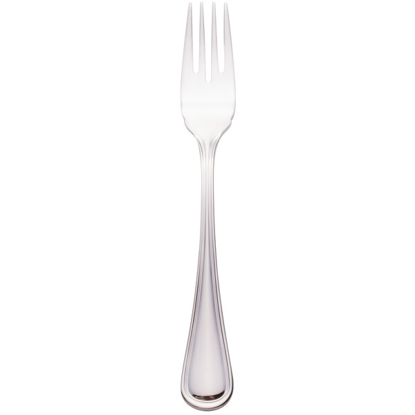 A silver Walco stainless steel flat handle fish fork.