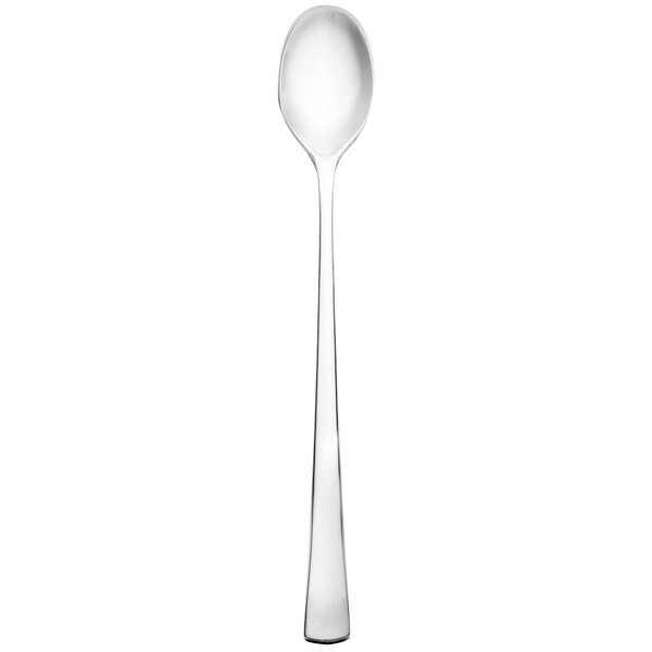 A silver Walco Freya iced tea spoon with a long handle.
