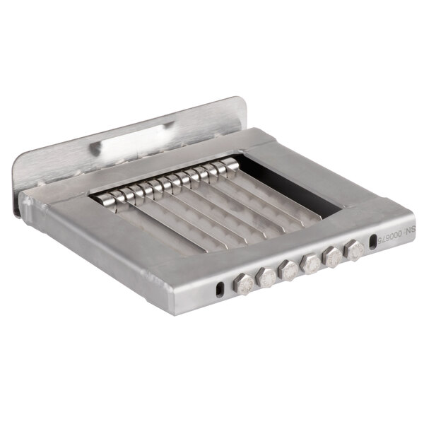 An Edlund Max-Cut slicer blade for fruit and vegetable cutters.