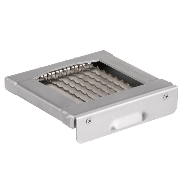 A stainless steel Edlund Titan Max-Cut slicer blade with a metal handle.