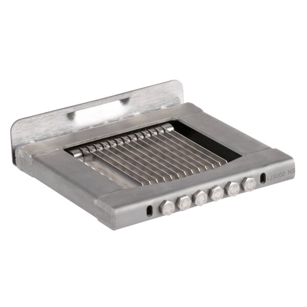 An Edlund Titan Max-Cut Series 1/4" Slicer Blade with a metal handle.