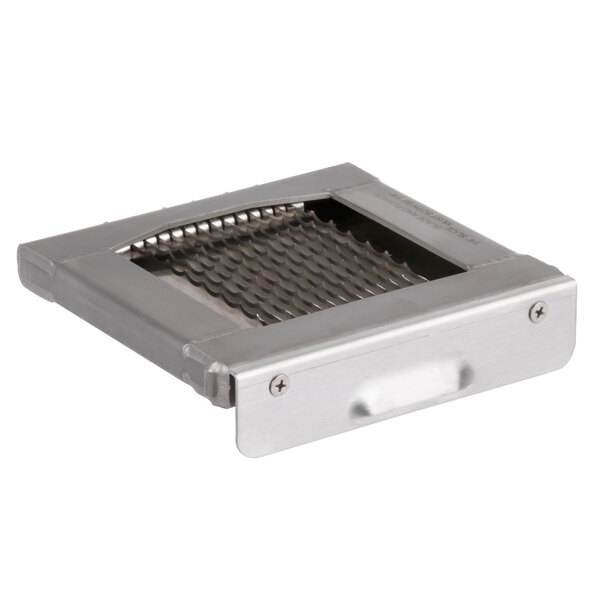 A metal Edlund Titan Max-Cut slicer blade with a hole in it.