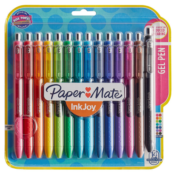 Paper Mate InkJoy Retractable Gel Pen, Medium 0.7mm, Assorted Ink/Barrel,  20/Pack (1951718)