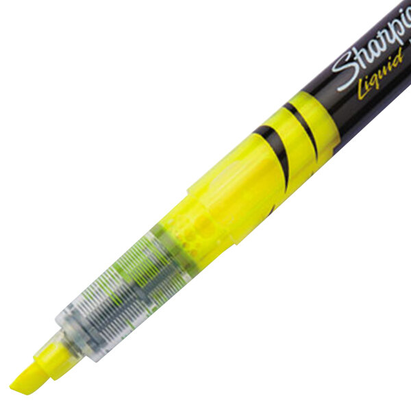 Sharpie 1754463 Accent Liquid Fluorescent Yellow Chisel Tip Pen Style