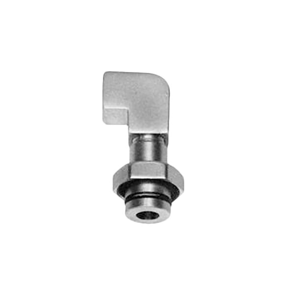 A silver metal Fisher swivel x female adapter.