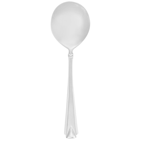 A Walco stainless steel bouillon spoon with a long stem.