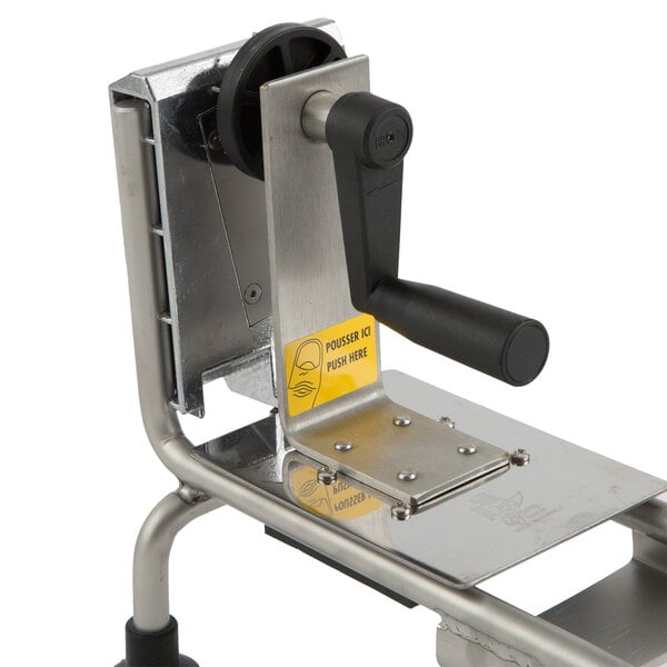 A stainless steel Bron Coucke vegetable slicer with a black handle.