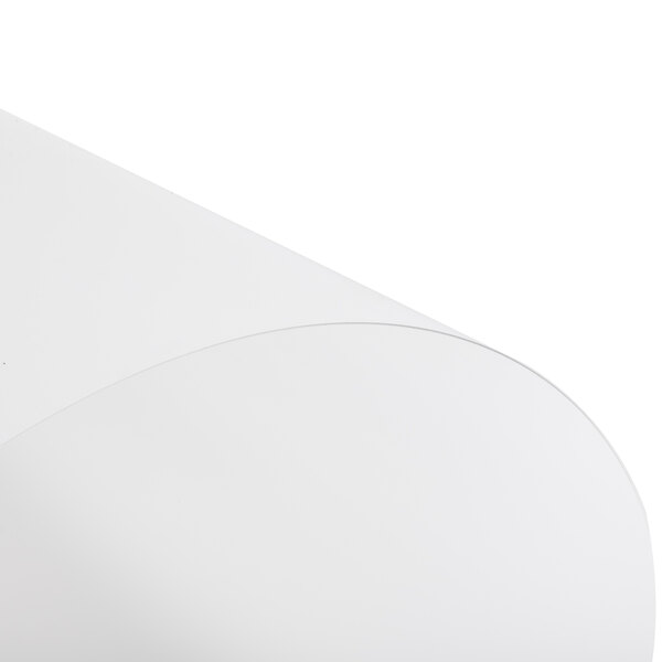 A white translucent paper with a white background.