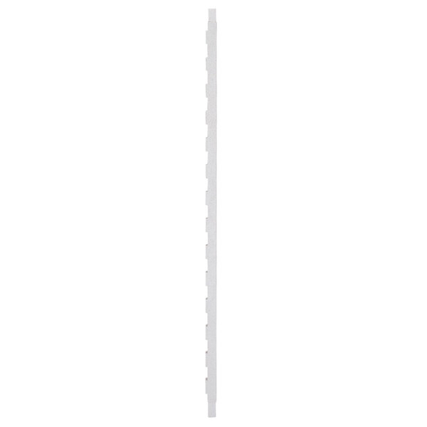 A white rectangular mobile post with holes on a white background.