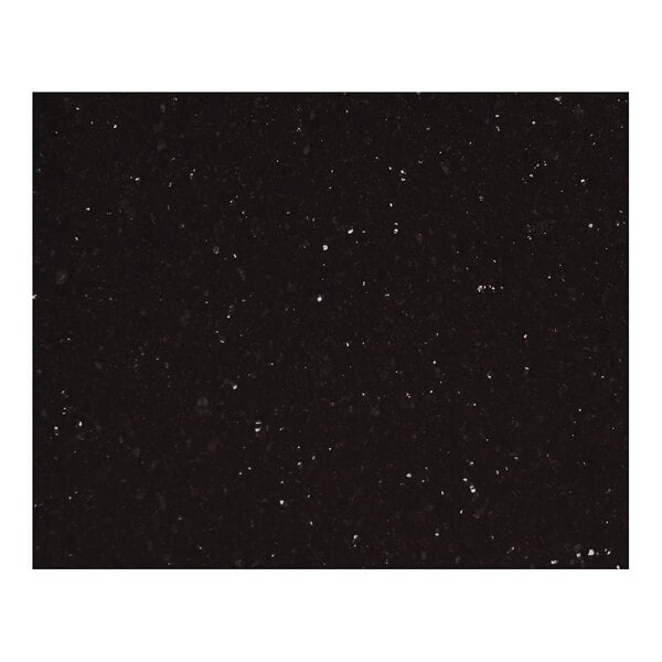 A black and white speckled Art Marble Furniture Black Galaxy granite tabletop.