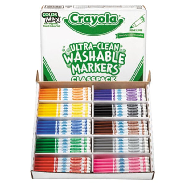 Crayola 588211 Classpack Ultra-Clean Assorted 10 Color Fine Point ...