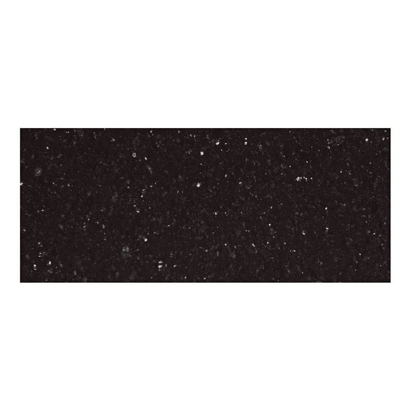 A black rectangular table top with white specks.