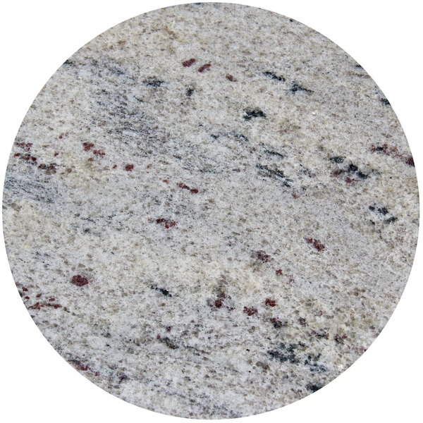 Art Marble Furniture G208 24 Round Kashmir White Granite Tabletop - 24 Round Granite Table Top
