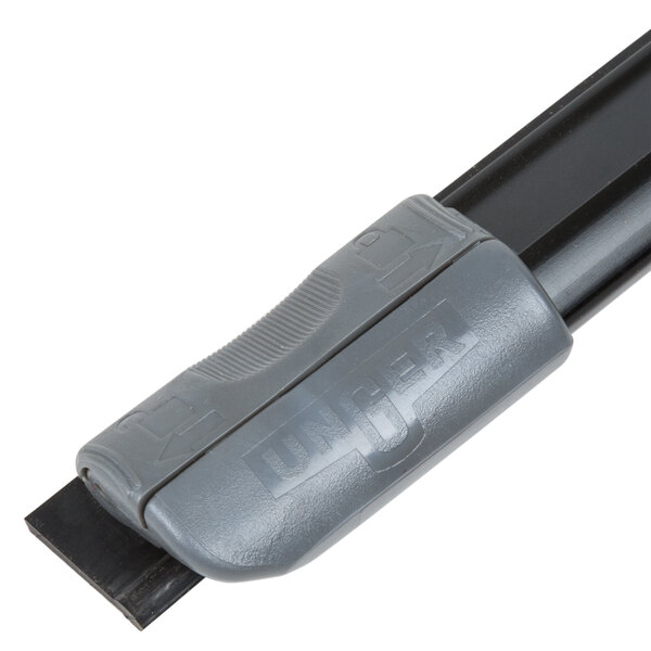 The Unger ErgoTec Ninja squeegee channel with black and silver parts.