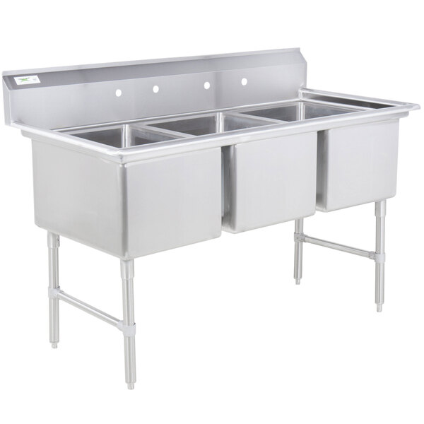 81 3 Compartment Stainless Steel Commercial Restaurant Kitchen