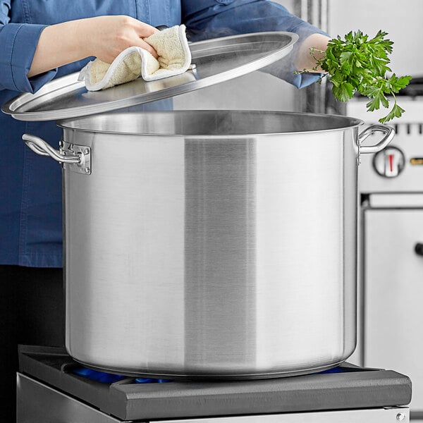 Vigor SS1 Series 18 5/8" Stainless Steel Replacement Lid for 60 Qt. Stock Pot