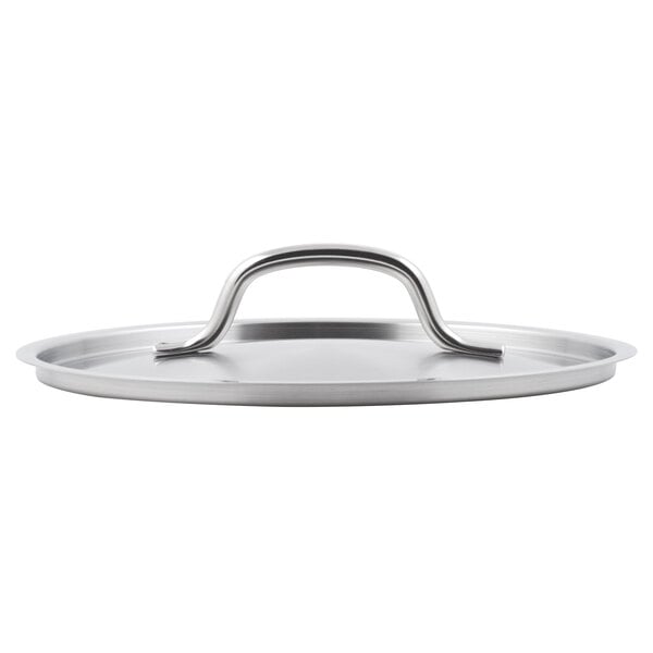 A Vigor stainless steel lid with a handle.