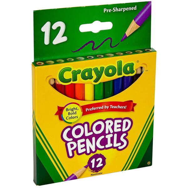 12 Pack Pre-Sharpened Crayola Classic Colored Pencils 