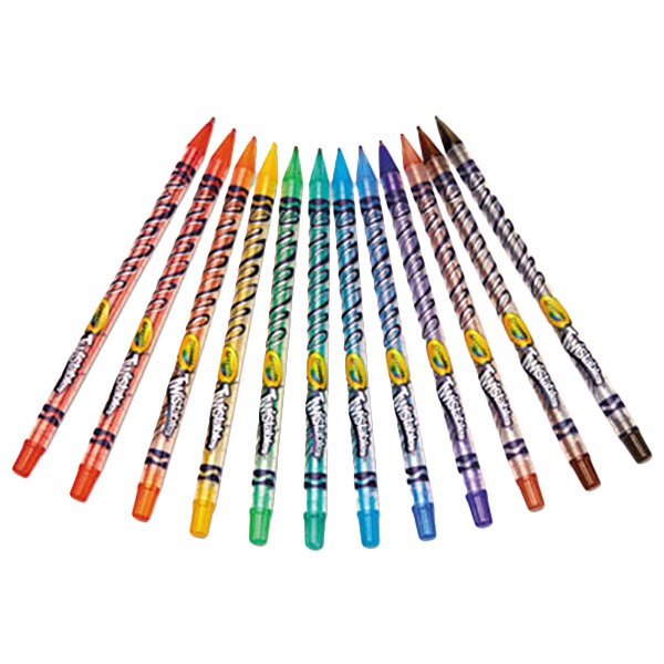 Crayola Erasable Twistables Colored Pencils, Assorted, 12/Pack (68-7508)