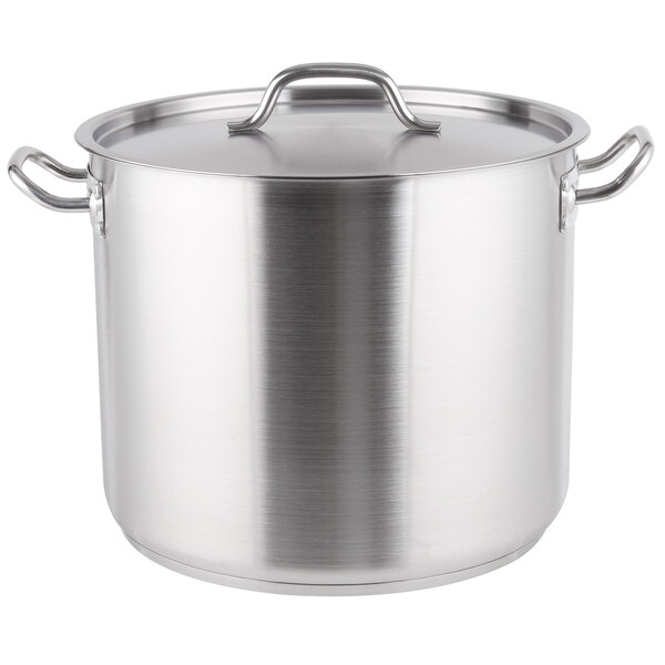 Vigor 32 Qt Heavy Duty Stainless Steel Aluminum Clad Stock Pot With Cover