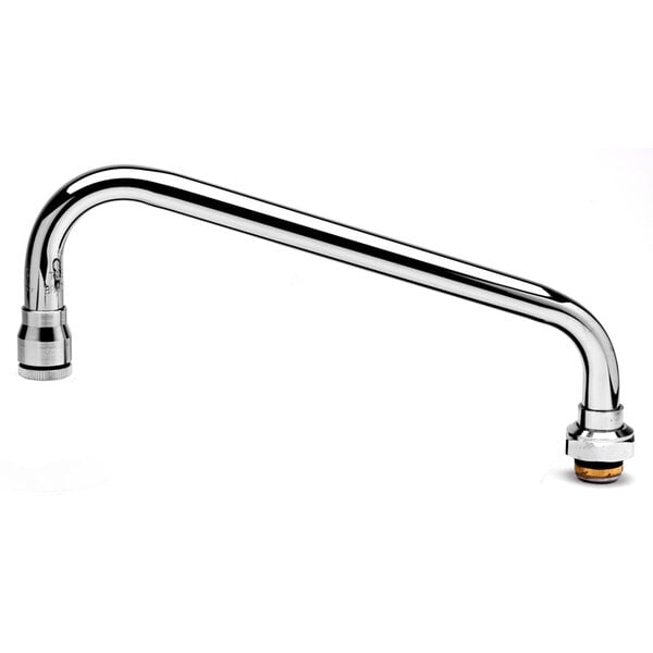 a long silver metal faucet