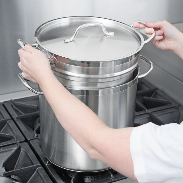 Vigor 16 Qt Stainless Steel Aluminum-Clad Double Boiler