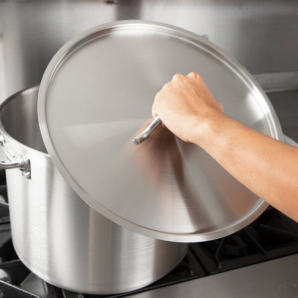 Vigor SS1 Series 16 9/16 Stainless Steel Replacement Lid for 40 Qt. Stock  Pot