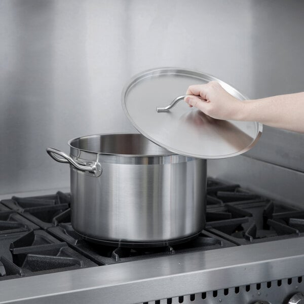 Cookware Deep Stock Soup Pot Saucepan Cooking Pan Stew Catering Aluminium