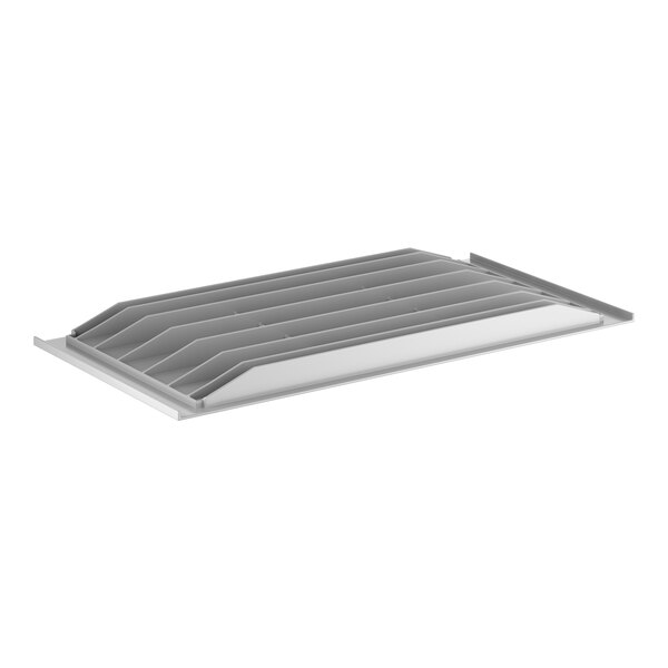 A rectangular solid shelf middle plate designed for Cambro Camshelving Basics Plus Series.