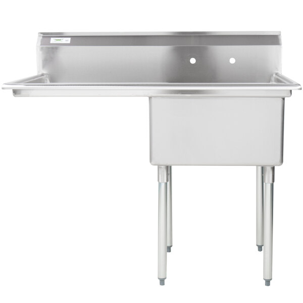 Regency 16 Gauge Stainless Steel One Compartment Commercial Sink Regency 16 Gauge Stainless Steel One Compartment Commercial Sink With 1 Drainboard 23 X