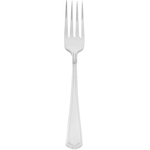 A Walco Classic silver plated dinner fork with a silver handle and four prongs.