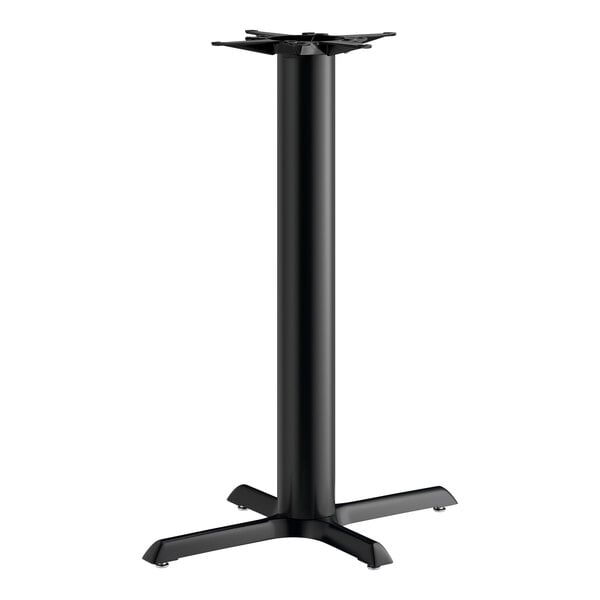 Lancaster Table & Seating Cast Iron 22" x 30" Black 4 1/2" Bar Height Column Table Base