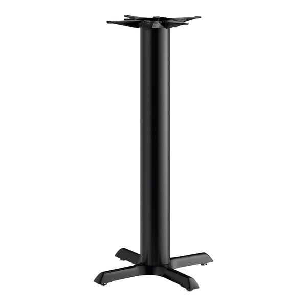 Lancaster Table & Seating Cast Iron 22" x 22" Black 4 1/2" Bar Height Column Table Base