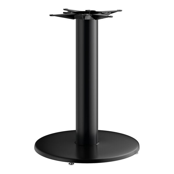 Lancaster Table & Seating Cast Iron 22" Round Black 4 1/2" Standard Height Column Table Base