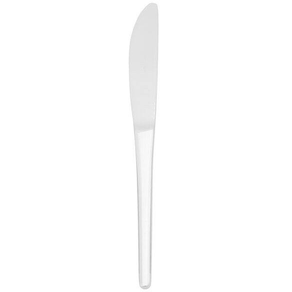 A close-up of a Walco Joreen stainless steel dinner knife with a white background.