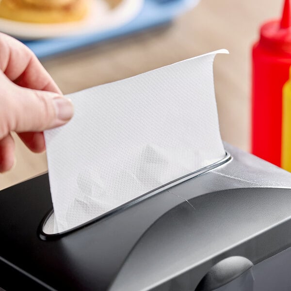 OneUp by Choice White 2-Ply Wide Interfold 6 1/2" x 8 1/2" Dispenser Napkin - 6,000/Case