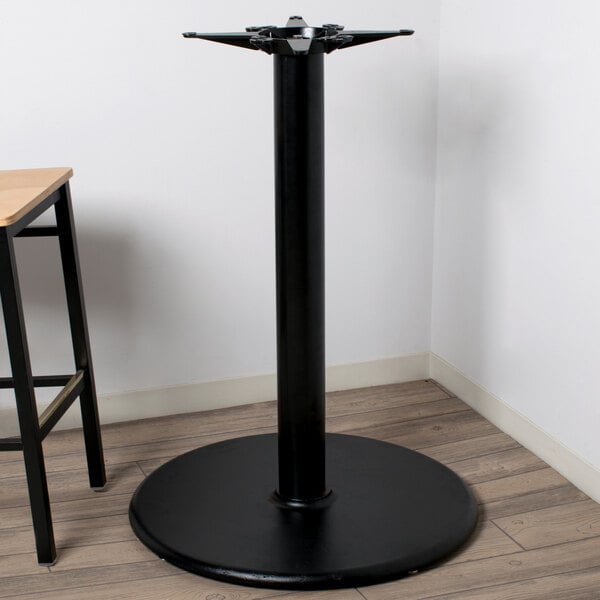 Lancaster Table Seating 30 Black Round Bar Height Base 4 Lancaster Table Seating 30 Black Round Bar Height Base 4 Column