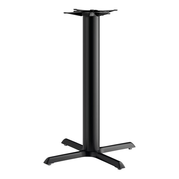 Lancaster Table & Seating Cast Iron 30" x 30" Black 4 1/2" Bar Height Column Table Base