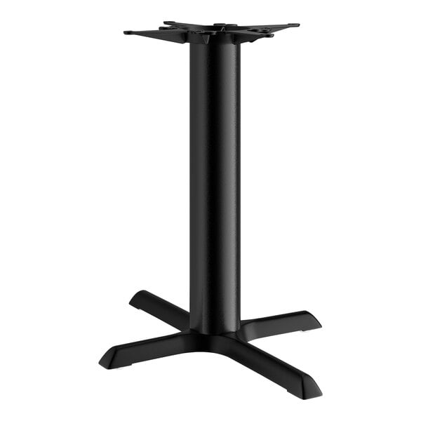 Lancaster Table & Seating Cast Iron 22" x 30" Black 4 1/2" Standard Height Column Table Base