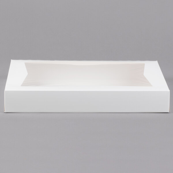 12 1//2/" x 9 3//8/" x 3 1//4/" White Auto-Popup 1-Piece Donut Box Pack of 15