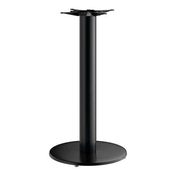 Lancaster Table & Seating Cast Iron 22" Round Black 4 1/2" Bar Height Column Table Base