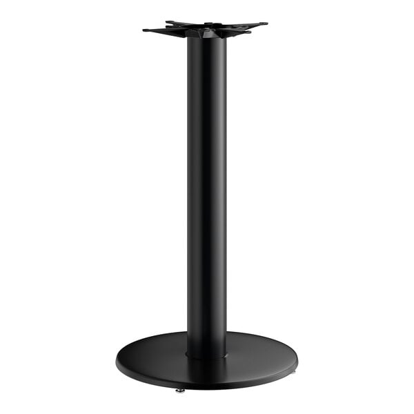 Lancaster Table & Seating Cast Iron 22" Round Black 4 1/2" Bar Height Column Table Base