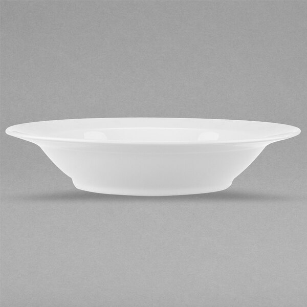 A white Villeroy & Boch bone porcelain deep plate.