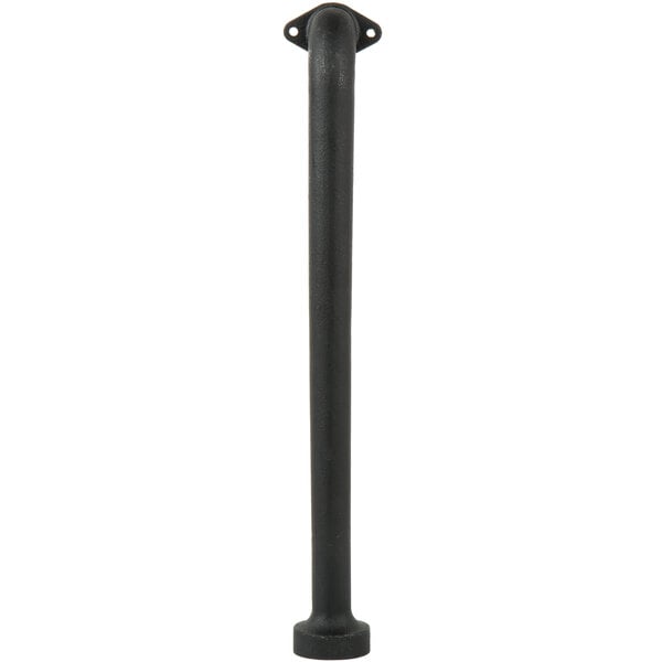 A black metal pole with a handle on it.