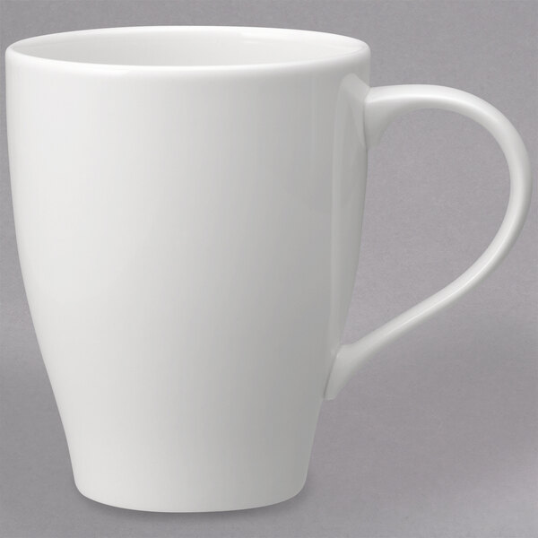 A Villeroy & Boch white porcelain mug with a handle.